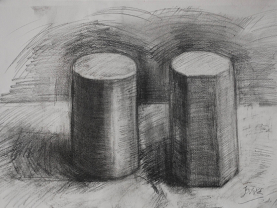 素描几何体排线技巧图片大全_素描几何体排线