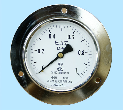普通压力表(轴向带边)