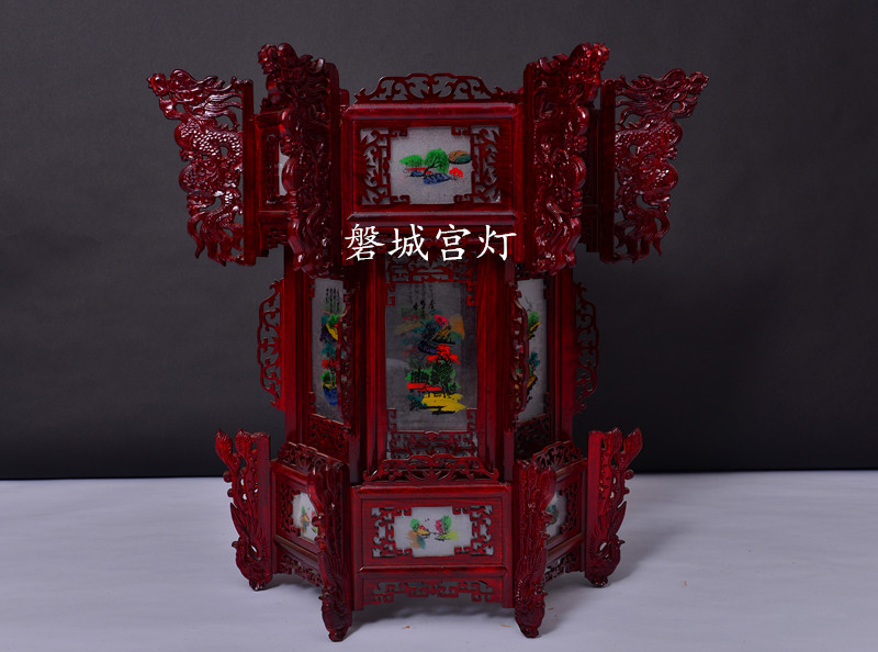 红木宫灯系列 65cm*65cm pc-2022 非洲花梨 有机玻璃 产品包装 制作