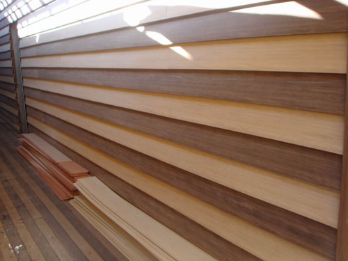 Wood and plastic sheet 